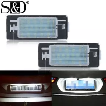 2 шт., белый светодиодный светильник для номерного знака без Canbus, лампа для номерного знака для Opel Vectra C Estate 2002 2003 2004 2005 2006 2007 2008