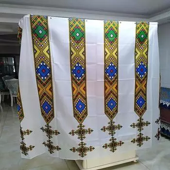 2 шт. Бесплатная доставка Эфиопия Оконная занавеска для детей для гостиной, спальни, крючки, аксессуары, реальные фотографии сделаны 1x50W60H(CM)&Hook