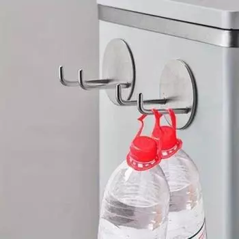 2 шт., бездонный портативный фильтр для кофе, настенная стойка, самоклеящийся держатель для кофейного нижнего фильтра, инструменты, аксессуары для кафе 2Pcs серебряный