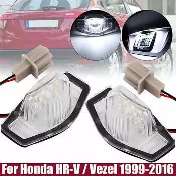 2 шт. безошибочный светодиодный номерной знак автомобиля для Honda Crv для Jazz Crosstour Odyssey Stream Freed Logo Insight HRV FRV CHINA