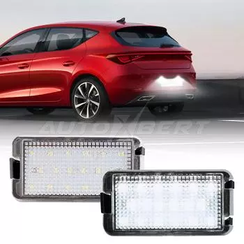 2 шт. безошибочный светодиодный светильник Canbus для заднего номера, светильник номерного знака для Seat Altea Arosa Ibiza Cordoba Leon Toledo III, ксеноновый белый белый