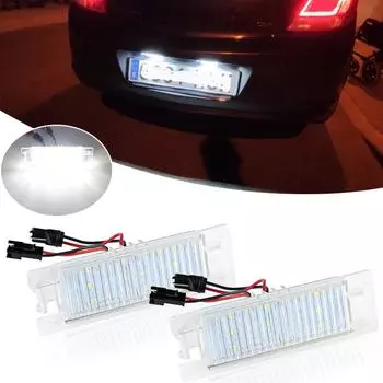 2 шт., безошибочный светодиодный светильник для номерного знака для Opel Adam Astra HJK Cascada Corsa CD Insignia Meriva Tigra Vectra Zafira