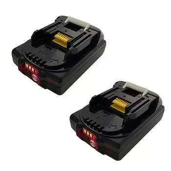 2 шт. BL1830 18 В 3000 мАч аккумулятор для электроинструмента BL1815 BL1830 BL1840 BL1850 BL1860 LXT400 чёрный