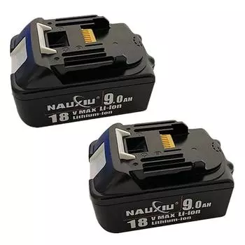 2 шт. BL1860 18 В 9,0 Ач аккумулятор для электроинструмента BL1830 BL1840 BL1850 BL1860B чёрный