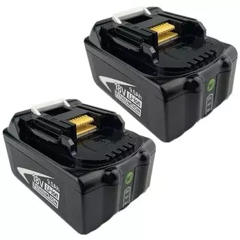 2 шт. BL1860 9000 мАч 18 В аккумулятор для электроинструмента BL1830 BL1840 BL1850 BL1860B чёрный
