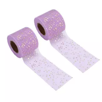 2 шт. блестящие рулоны тюля блестящий внешний вид простота использования достаточное количество четыре цвета сетчатая ткань пурпурно красный