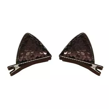 2 шт. Блестящие заколки для волос в виде кошачьих ушек для девочек, заколки для волос с пайетками на кошачью тематику, детские заколки-зажимы для волос с животными, аксессуары для костюмной вечеринки для детей