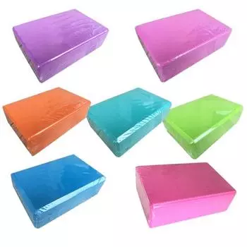 2 шт. блок для йоги EVA пенопластовый кирпич растяжка тренажерный зал пилатес упражнения фитнес инструмент фиолетовый