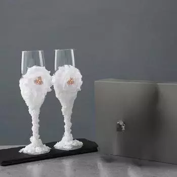 2 шт., бокал для западной свадебной церемонии, подарок для свидетеля любви, набор для изготовления бокалов для вина, нож и лопатка