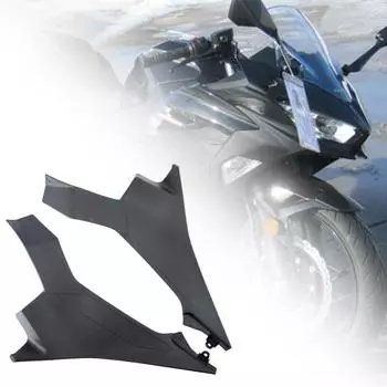 2 шт. боковая панель, матовая тонкая АБС-пластика, прочная черная боковая крышка для мотоцикла для KAWASAKI
