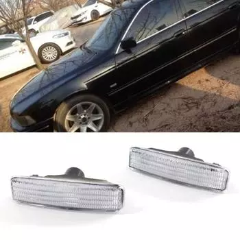 2 шт. боковая защитная крышка для фонаря, надежная замена автомобильных принадлежностей, универсальная боковая защитная крышка для фонаря 63148360589 для 5 серии E39 97-03