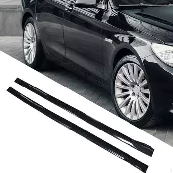 2 шт. боковые юбки для автомобиля, 2 м, профессиональная замена, простые в установке аксессуары, универсальные для грузовиков Black