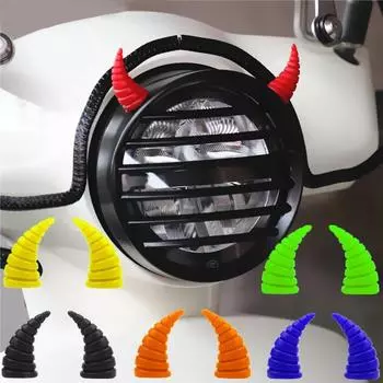 2 шт., большие длинные черные рога дьявола для шлема мотоцикла, универсальный стиль для мотоцикла, украшения, аксессуары для шлемов