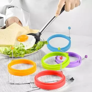 2 шт. большие формы для омлета на завтрак, жареные яйца, пищевая силиконовая форма для яиц, блинов, кулинарная форма для жарки яиц, кухонный гаджет