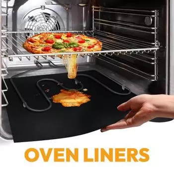 2 шт. большие вкладыши для электрических газовых духовок, антипригарный многоразовый коврик из стекловолокна для защиты пола духовки, термостойкий коврик для выпечки на гриле 33cm 2pcs