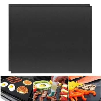 2 шт. большие вкладыши для электрических газовых духовок, антипригарный многоразовый коврик из стекловолокна для защиты пола духовки, термостойкий коврик для выпечки на гриле 33cm 2pcs