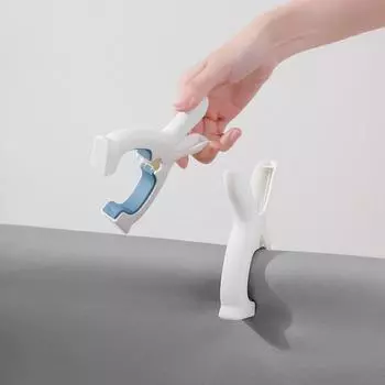 2 шт. Большие зажимы для одежды, многофункциональные, нескользящие, не оставляющие следов, ветрозащитные прищепки, милые кроличьи уши, фиксированный держатель для сушки одеяла