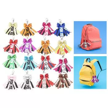 2 шт. большой блестящий футбольный баскетбольный брелок с бантами для ключей спортивный брелок с леопардовым принтом для сумки T8