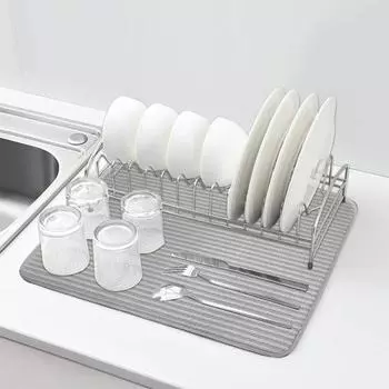 2 шт. большой коврик для сушки посуды, ультра-толстые нескользящие, суперабсорбирующие кухонные подушечки для сушки посуды, сушилки для посуды S