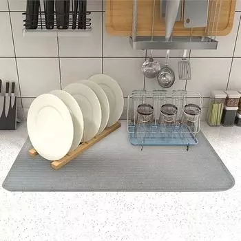 2 шт. большой коврик для сушки посуды, ультра-толстые нескользящие, суперабсорбирующие кухонные подушечки для сушки посуды, сушилки для посуды S