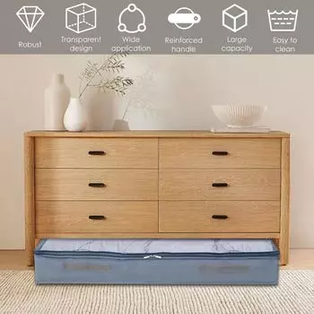 2 шт. большой мешок для хранения на дне кровати складной органайзер для одежды одеяло коробка шкафы для спальни ткань Оксфорд контейнеры для хранения под кроватью