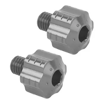 2 шт. Болты-адаптеры для зеркал заднего вида мотоцикла из алюминиевого сплава, противоскользящий винт-адаптер для крепления зеркал серебряный