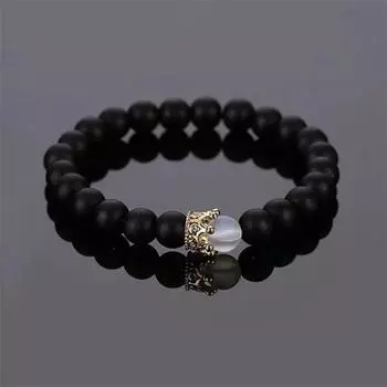 2 шт., браслет из натурального камня с короной из бисера, индивидуальный темпераментный браслет, браслеты для пар, ювелирные изделия, подарки на день Святого Валентина