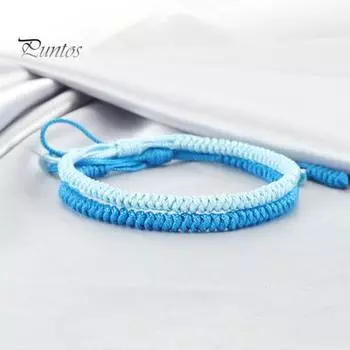2 шт. Браслеты дружбы, сплетенные вручную, плетеные веревки, регулируемые, плетеные, символические цвета для значимого единства, символ благословения, связи, запястье A