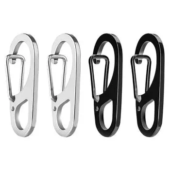 2 шт. Брелки Мини Пружинный Карабин Пряжка для Открытого Туризма Скалолазания Горячие Stainless steel color