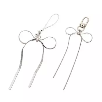 2 шт. брелок-бантик, змеиная кость, цепочка для телефона, ремешок на запястье, простые банты-бабочки, телефонный брелок, антипотерянный подвесной трос 2