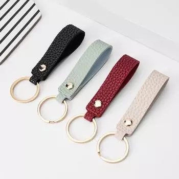 2 шт., брелок для ключей из искусственной кожи с узором личи, многофункциональные креативные подарочные брелоки, аксессуары для автомобильной сумки бежевый