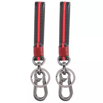 2 шт. брелок для ключей в стиле ретро, ручная работа, искусственная кожа, плетеный для сумки, брелок, подвеска, аксессуары