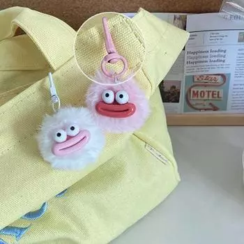 2 шт. брелок для ключей в виде куклы-сосиски, забавный кулон в виде клоуна, плюшевая мягкая сумка, кошелек с подвесками зелёный