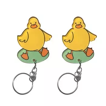 2 шт. брелок в виде утки акриловый милый многофункциональный парный брелок для ключей сумка-подвеска подарок