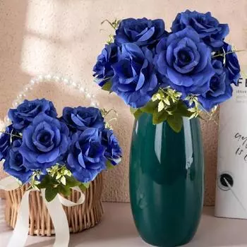 2 шт. букет искусственных роз, растения, шелковые цветы со стеблем, композиция для кухни, ко Дню святого Валентина, домашний декор, центральные элементы, цветочная композиция коралл розовый