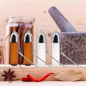 2 шт., бутылка для хранения, герметичный контейнер для специй, портативная бутылка для порошка для таблеток с мини-ложкой для путешествий на открытом воздухе, кемпинга