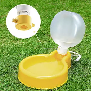 2 шт. бутылка для воды для собак на открытом воздухе, диспенсер для напитков для собак, 500 мл, портативная чашка для питья домашних животных жёлтый