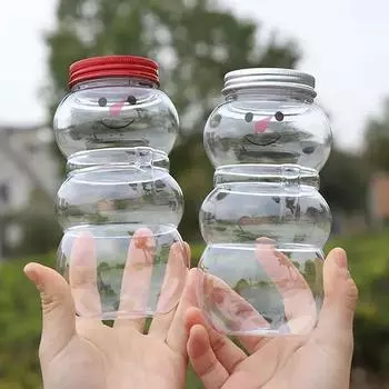 2 шт. бутылки для сока и молока, стакан для питья, рождественский снеговик, пластиковая бутылка 2pcs