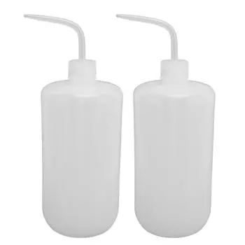 2 шт. бутылочка для промывки 1000 мл пластиковая безопасная лабораторная отжимная насадка с узким горлом