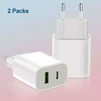 2 шт. быстрое зарядное устройство быстрая зарядка с кабелем для передачи данных адаптер питания настенная быстрая вилка для iPhone13 Apple Phone PD20W быстрая зарядная головка EU