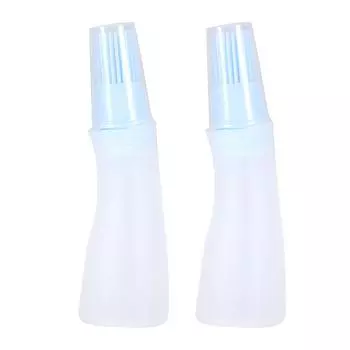 2 шт. Бытовая силиконовая бутылка для масла для барбекю с кисточкой Кухонный инструмент для выпечки и барбекю Синяя синий