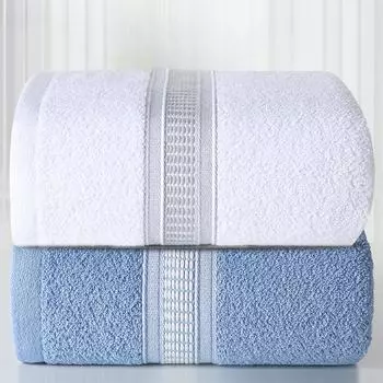 2 шт. бытовые большие впитывающие полотенца из чистого хлопка для полотенец для душа 2pcs