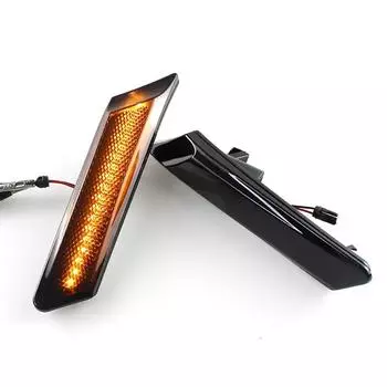 2 шт. Canbus Dynamic Янтарный светодиодный боковой габаритный указатель поворота для Porsche 911 Carrera Targa Turbo GT2 GT3 997 Cayman Boxster 987 2pcs No Dynamic