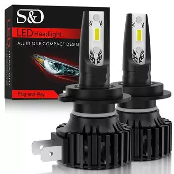 2 шт. Canbus H7 LED 30000LM H1 H8 H11 H16 JP 9005 HB3 9006 HB4 9012 Hir2 Светодиодная лампа для автомобильных фар Противотуманные фары Turbo Лампа 12 В 6500 К Авто налобный фонарь H1