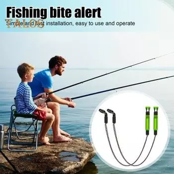 2 шт., цепь сигнализации поклевки для ловли карпа, портативный легкий индикатор поклевки для рыбы, подвеска для оповещения о поклевке для пресноводной соленой воды, аксессуары для рыбалки на открытом воздухе синий