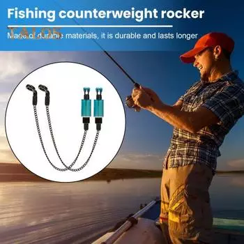 2 шт., цепь сигнализации поклевки для ловли карпа, портативный легкий индикатор поклевки для рыбы, подвеска для оповещения о поклевке для пресноводной соленой воды, аксессуары для рыбалки на открытом воздухе синий