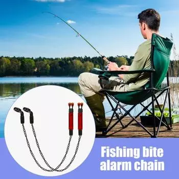 2 шт., цепь сигнализации поклевки для ловли карпа, портативный легкий индикатор поклевки для рыбы, подвеска для оповещения о поклевке для пресноводной соленой воды, аксессуары для рыбалки на открытом воздухе красный