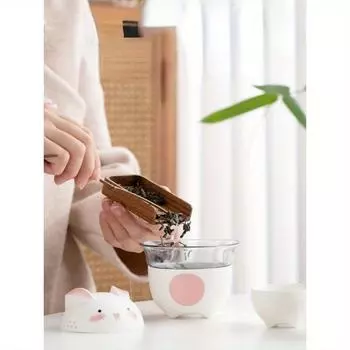 2 шт. чайные сервизы, подарок на открытие компании, набор мультяшных чайных чашек для подарка на день рождения, праздничный подарок и фестивальный подарок 3,74*3,74*2,95 дюйма, оборудование для общественного питания