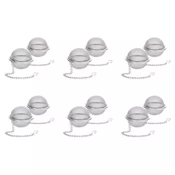 - 2 шт. Чайный шарик из нержавеющей стали ситечко для заваривания листового чая 2,3 дюйма