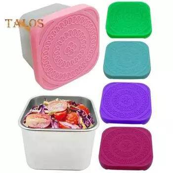 2 шт., чашка для соуса из нержавеющей стали с силиконовой крышкой, пищевой прямоугольник, герметичный контейнер для заправки салата, герметичная коробка для закусок и обеда, кухонные принадлежности розовый